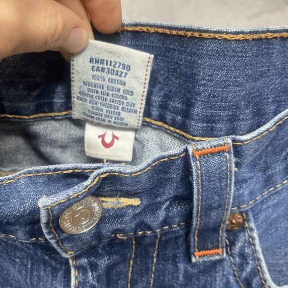 True Religion Joey Mens 32x34 Twisted Seam Boot Cut Flare Jeans (Actual 33x29) - Picture 8 of 11